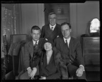 George Horace Lorimer with his wife Alma and their sons George Burford and Graeme, Los Angeles, 1928