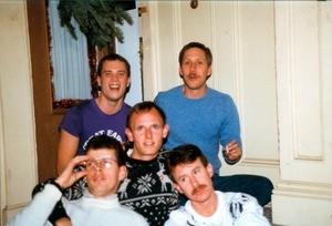 John Canalli (center) with four friends
