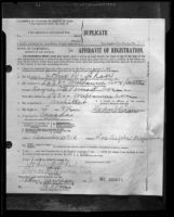 Photograph of Affidavit of Registration, John D. Shaw, father of Los Angeles mayoral candidate Frank Shaw, 1932