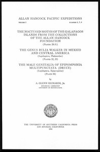 The noctuoid moths of the Galapagos Islands from the collections of the Allan Hancock Foundation