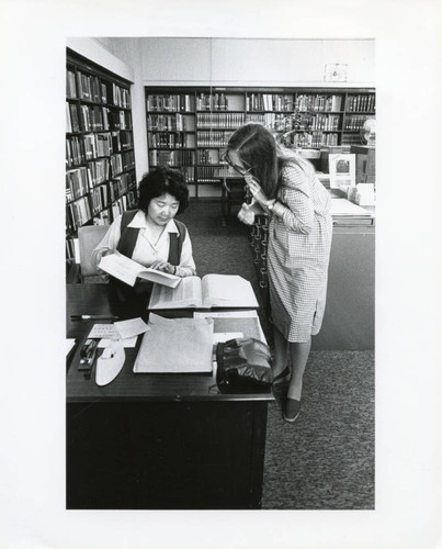 Librarian Terry Leung, circa 1979