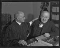 William Allen White visits Judge Ben Lindsey, Los Angeles, 1936