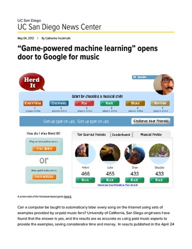“Game-powered machine learning” opens door to Google for music