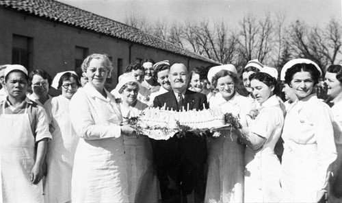 Dr. Enloe's Birthday with Cake