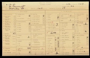 WPA household census for 1019 FLORIDA, Los Angeles