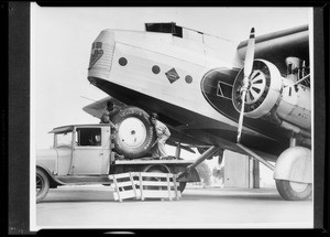 Loading Silvertown tire in F-32, Southern California, 1931