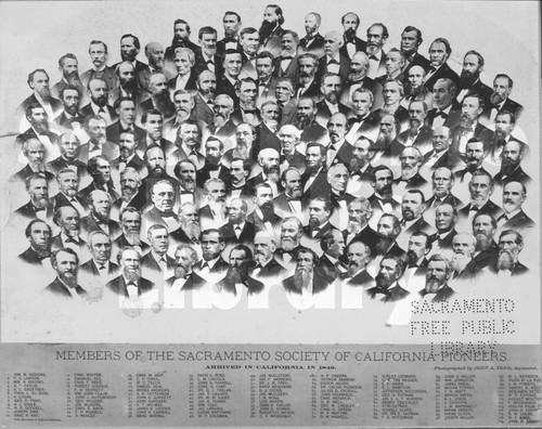 Sacramento Society of California Pioneers, a composite of portraits