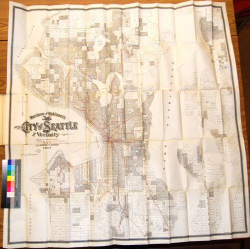 Morrison and Robinson's official map of the city of Seattle and vicinity : compiled from latest official records