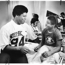 Ralph De Loach, football player for UC Berkeley with son, Kyle