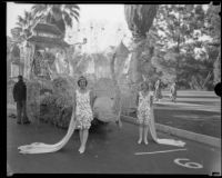"Peacock" float in the Tournament of Roses Parade, Pasadena, 1933