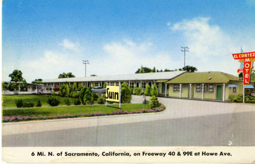 El Cortez Motel (6 mles north of Sacramento, California, on Freeway 40 & 99E at Howe Ave)