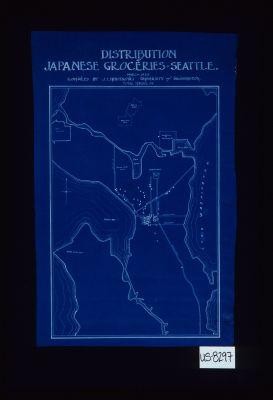 Distribution of Japanese groceries in Seattle. March 1925. Compiled by J. I. Nishinoiri, University of Washington