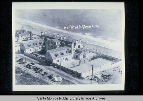 View of the Marion Davies beach estate on the Gold Coast, Santa Monica, Calif