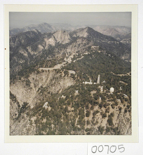 Color aerial view of Mount Wilson Observatory