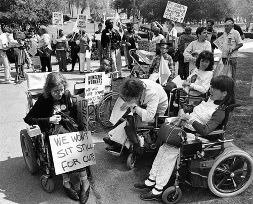 Disabled persons rally against health care cuts