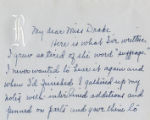 Grace Richardson (Mrs. James) letter to Dorothy Drake