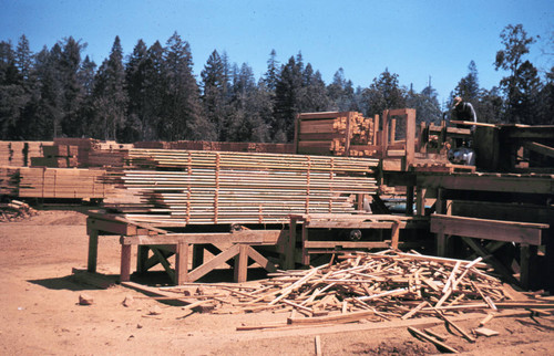 Lumber in the automatic stacker--Soper-Wheeler Company