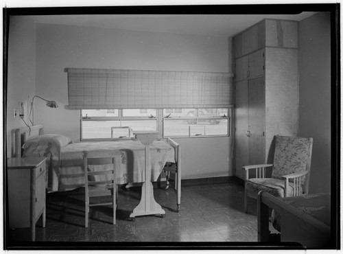 Los Angeles Sanatorium. Patient room
