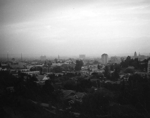 Hollywood as seen from a window