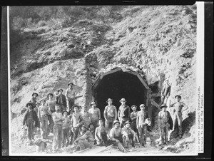 Entrance to one of the tunnels, Los Angeles Aqueduct construction