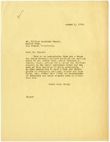 Letter from Julia Morgan to William Randolph Hearst, August 6, 1923