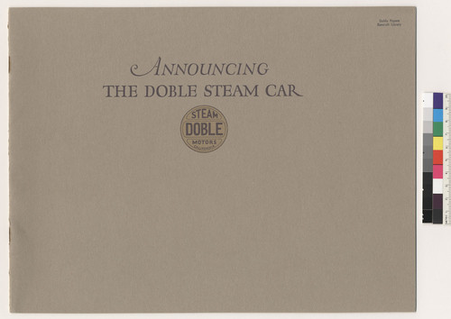 Announcing the Doble Steam Car, Doble Steam Motors, California