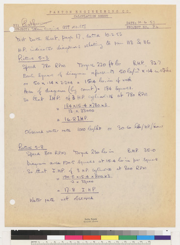 Camshaft Timing Test, page 3, 1953