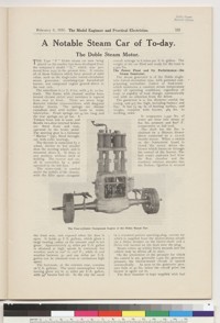 "Notable Steam Car of To-day" (The Model Engineer & Practical Electrician, Feb. 6, 1930)