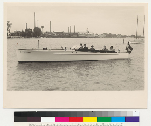 Herr Imfeld, Warren Doble and Oscar Henschel on a boat