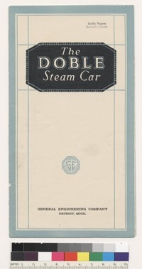 The Doble (-Detroit) Steam Car, General Engineering Company, Detroit, Mich