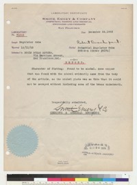 Chemical Analysis Reports