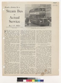 "Results Attained by a Steam Bus in Actual Service" (Bus Transportation, Jan 1928)