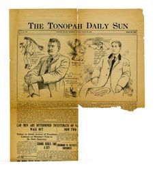 The Tonopah Daily Sun newspaper clipping, August 23, 1906
