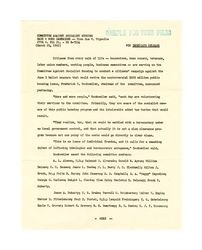 Committee Against Socialist Housing campaign statement, March 26, 1952