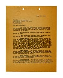 Letter to Isidore B. Dockweiler, July 15, 1930