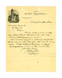 Letter from John H. Dockweiler to Linda Vista Irrigation Co., December 10, 1892