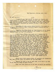 Letter from John Henry Dockweiler to Isidore B. Dockweiler, October 12, 1917