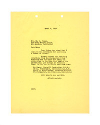 Letter to Mrs. Wm. K. Young, April 9, 1942