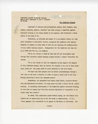 Committee Against Socialist Housing campaign statement, February 20, 1952