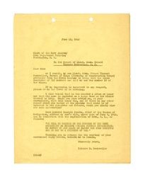 Letter from Isidore B. Dockweiler to the the Navy Academy, June 23, 1942