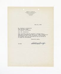 Letter from Abbott C. Bernay to Isidore B. Dockweiler, July 15, 1942