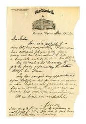 Letter from John Henry Dockweiler to Isidore B. Dockweiler, May 22, 1912