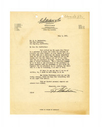 Letter from G. D. Robertson to Isidore B. Dockweiler, July 3, 1943