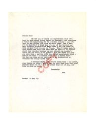 Letter from Von to Jeanne Dockweiler, May 17, 1942