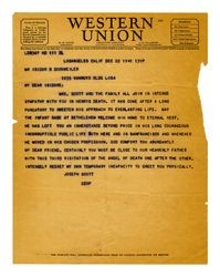 Telegram from Joseph Scott to Isidore B. Dockweiler, December 22, 1941