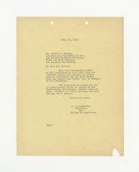 Letter from J. C. Humphreys to Abbott C. Bernay, July 22, 1942