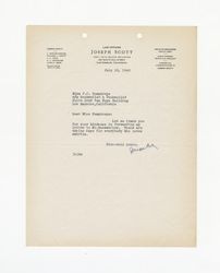 Letter from Joseph Scott to J. C. Humphreys, July 15, 1942