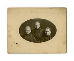 Margaretha Sugg Dockweiler with two women, one possibly her sister Christina Sugg Lehman, circa 1890s