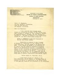 Letter from Isidore B. Dockweiler to J. C. Humphreys, February 9, 1917