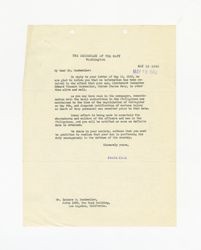 Letter from Frank Knox to Isidore B. Dockweiler, May 19, 1942